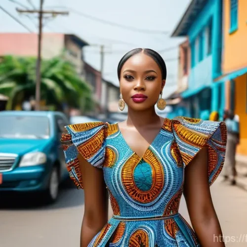 Home 14 나이지리아 유명 인플루언서 - **A Nigerian Fashion Icon on a Modern Street:**
"A stunning Nigerian woman, embodying modern ele...