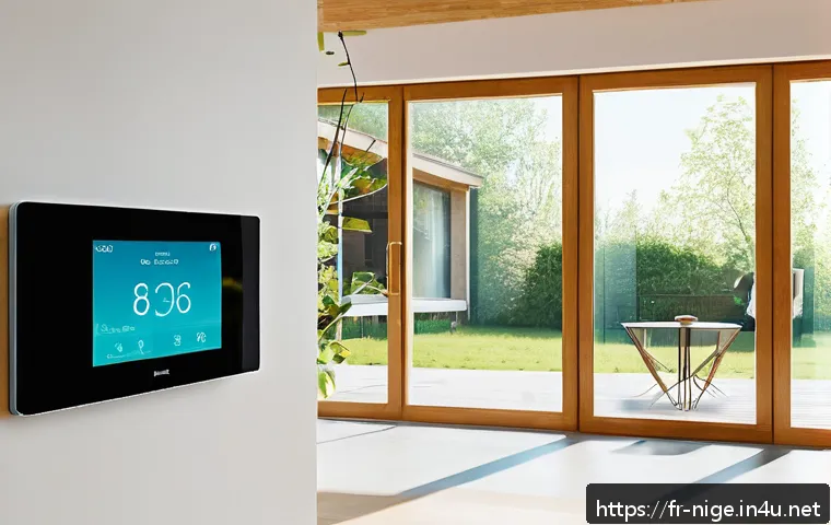안드레아 이구오딘 CEO 인터뷰 - A modern eco-friendly smart home interior scene showcasing various eco-designed connected devices su...